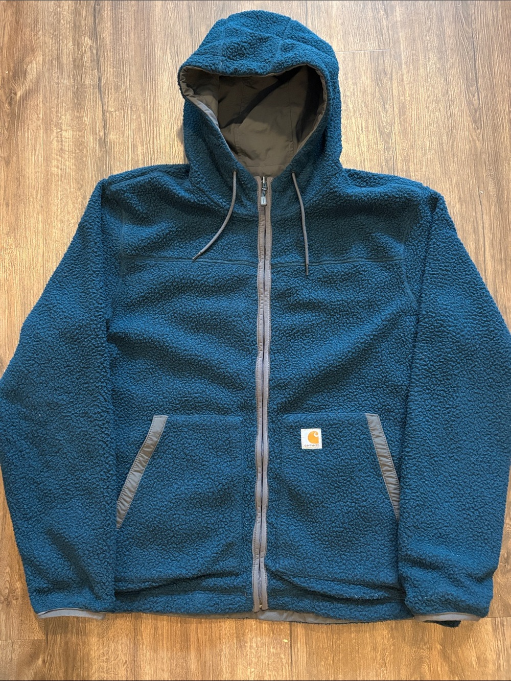 Carhartt Men's  Large tall Rain Defender Relaxed Fit Fleece Reversible Jacket